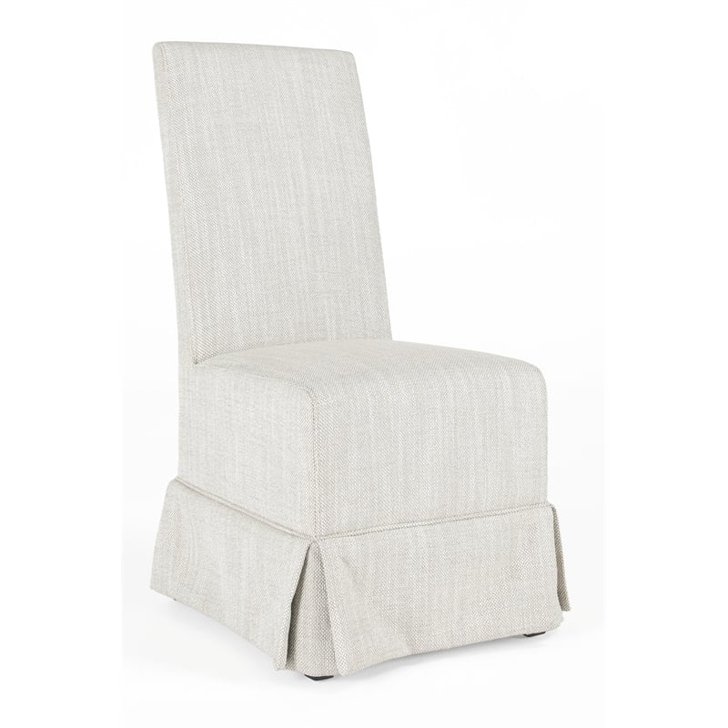 Pemberly Row Transitional Set of Two Fabric Dining Chairs in Natural