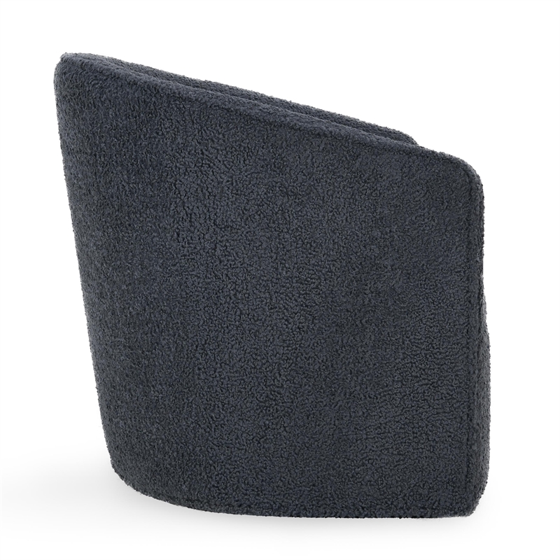 Pemberly Row Blue Stain Resistance Fabric Swivel Accent Chair