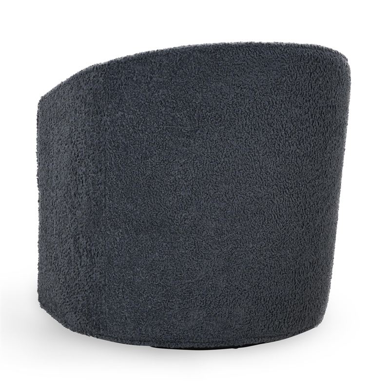 Pemberly Row Blue Stain Resistance Fabric Swivel Accent Chair