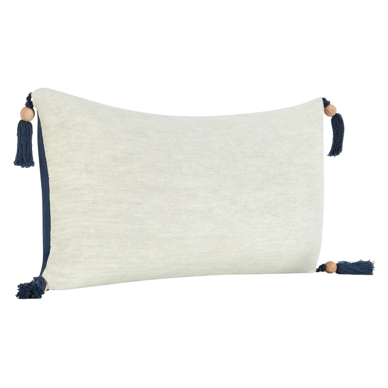 Pemberly Row Cherry 16x36 Linen Fabric Blend Sage Green Throw Pillow