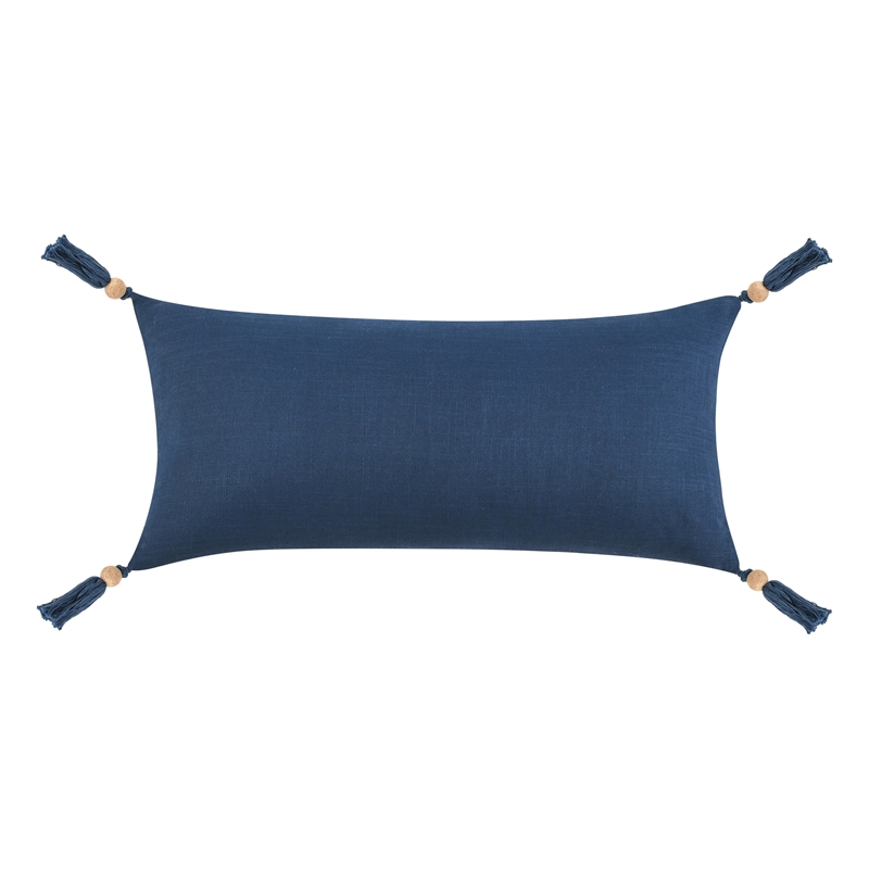 Pemberly Row Cherry 16x36 Linen Fabric Blend Sage Green Throw Pillow