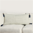 Pemberly Row Cherry 16x36 Linen Fabric Blend Sage Green Throw Pillow