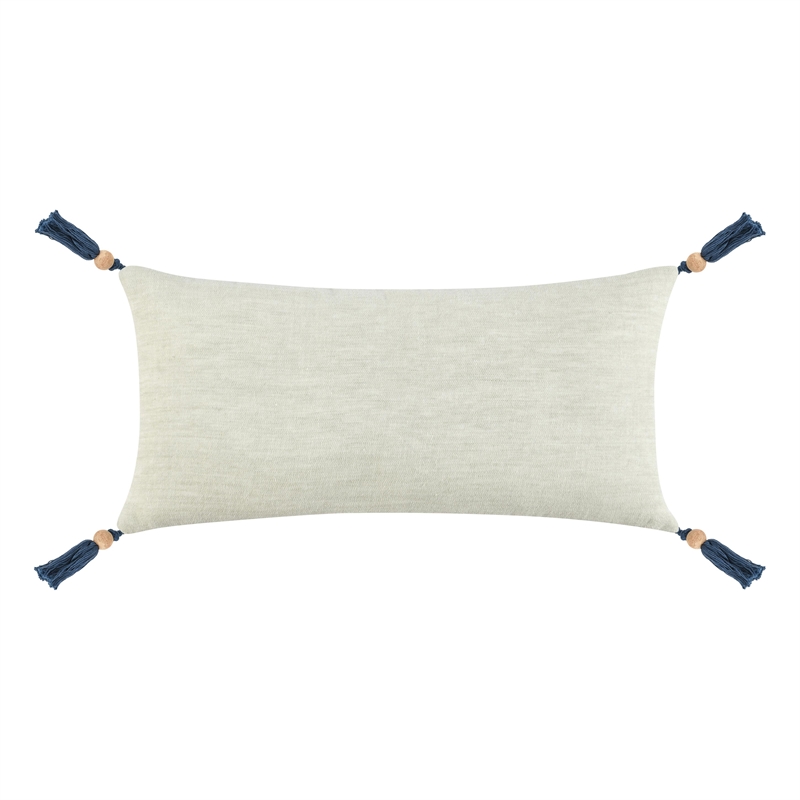 Pemberly Row Cherry 16x36 Linen Fabric Blend Sage Green Throw Pillow