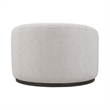 Pemberly Row Ivory Boucle Fabric Upholstered Swivel Accent Chair