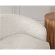 Pemberly Row Ivory Boucle Fabric Upholstered Swivel Accent Chair