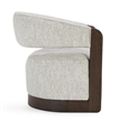 Pemberly Row Light Gray Boucle Fabric Upholstered Swivel Accent Chair