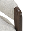 Pemberly Row Light Gray Boucle Fabric Upholstered Swivel Accent Chair