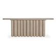 Pemberly Row Contemporary Oak Solid Wood Console Table in White Washed