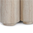 Pemberly Row Contemporary Oak Solid Wood Console Table in White Washed