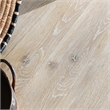 Pemberly Row Contemporary Oak Solid Wood Console Table in White Washed