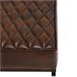 Pemberly Row Contemporary Brown Top Grain Leather Bench Stool