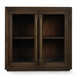 Pemberly Row Transitional Two-Door Oak Wood Cabinet in Cocoa Brown