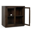 Pemberly Row Transitional Two-Door Oak Wood Cabinet in Cocoa Brown