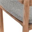Pemberly Row Coastal Teak Wood Outdoor Dining Chair in Natural Finish