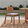 Pemberly Row Coastal Teak Wood Outdoor Dining Chair in Natural Finish
