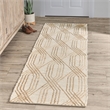Pemberly Row 2.6'x8' Indoor Jute Blend Handwoven Geometric Ivory Area Rug Runner