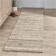 Pemberly Row 2.6'x8' Indoor Outdoor Sustainable Fabric Handwoven Gray Accent Rug