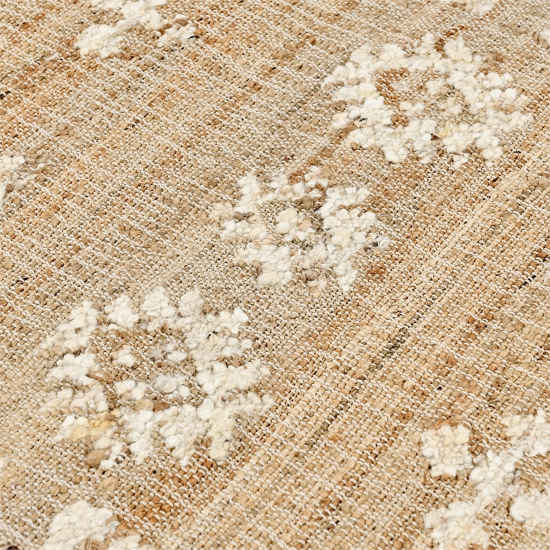 Pemberly Row 2.6'x8' Jute Blend Handwoven Sustainable Natural Ivory Accent Rug
