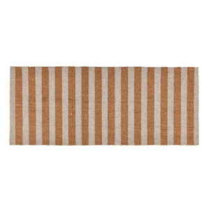 Pemberly Row Striped 24&quotx57&quot Doormat Coir Fabric Front & PVC Backing