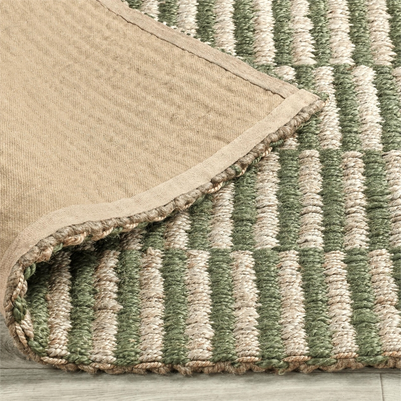 Pemberly Row 5'x8' Jute Handwoven Sustainable Green Accent Area Rug