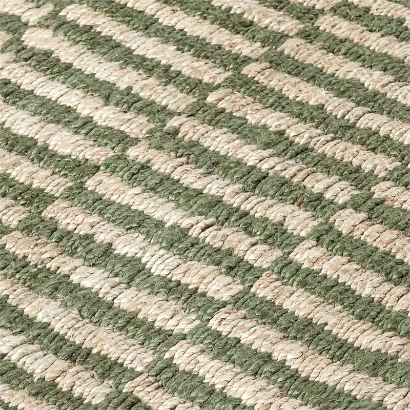 Pemberly Row 5'x8' Jute Handwoven Sustainable Green Accent Area Rug
