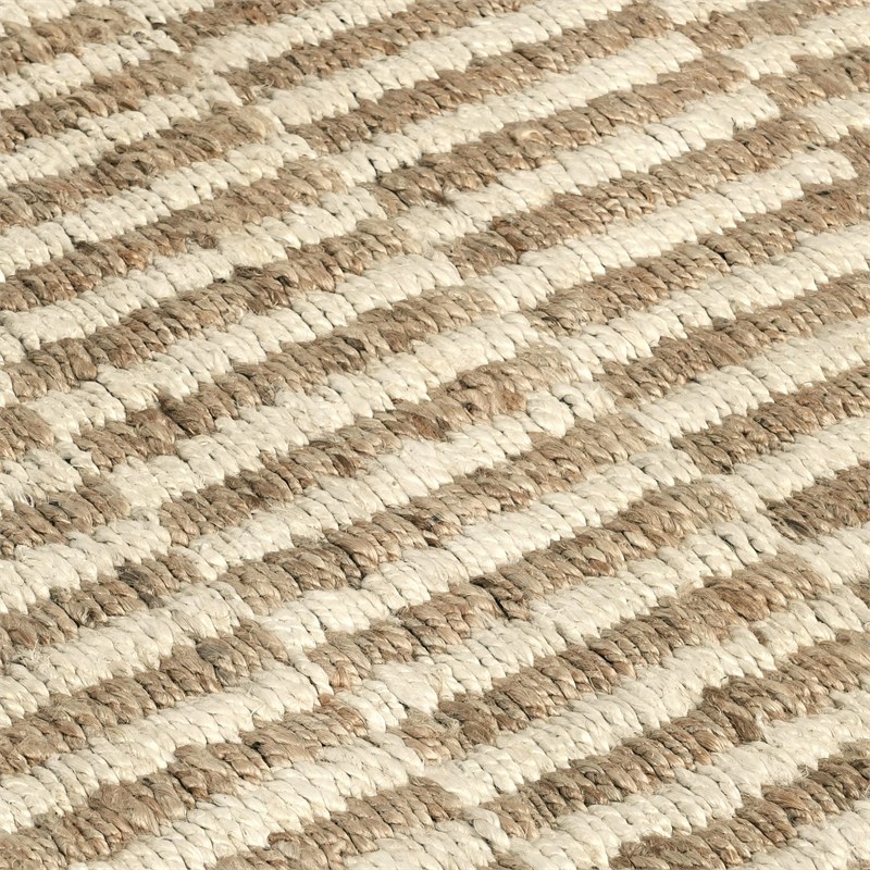 Pemberly Row 8'x10' Jute Handwoven Sustainable Ivory Accent Area Rug