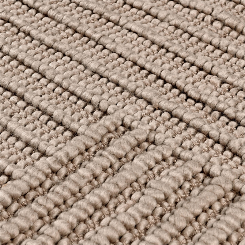 Pemberly Row 8'x10' Recycled Fabric Handwoven Sustainable Beige Accent Area Rug