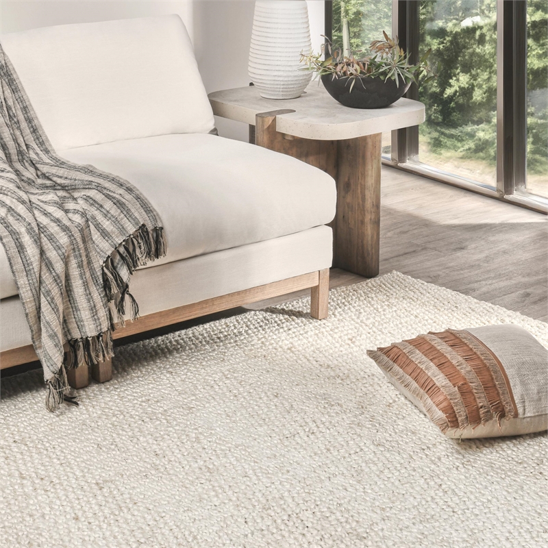 Pemberly Row 5'x8' Jute Handwoven Sustainable Ivory Accent Area Rug