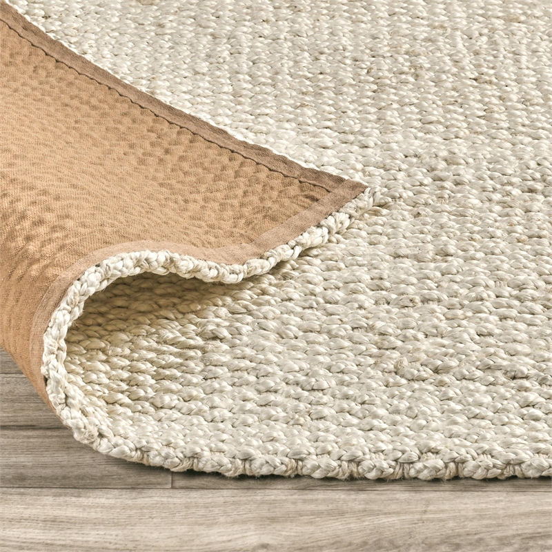 Pemberly Row 8'x10' Jute Handwoven Sustainable Ivory Accent Area Rug