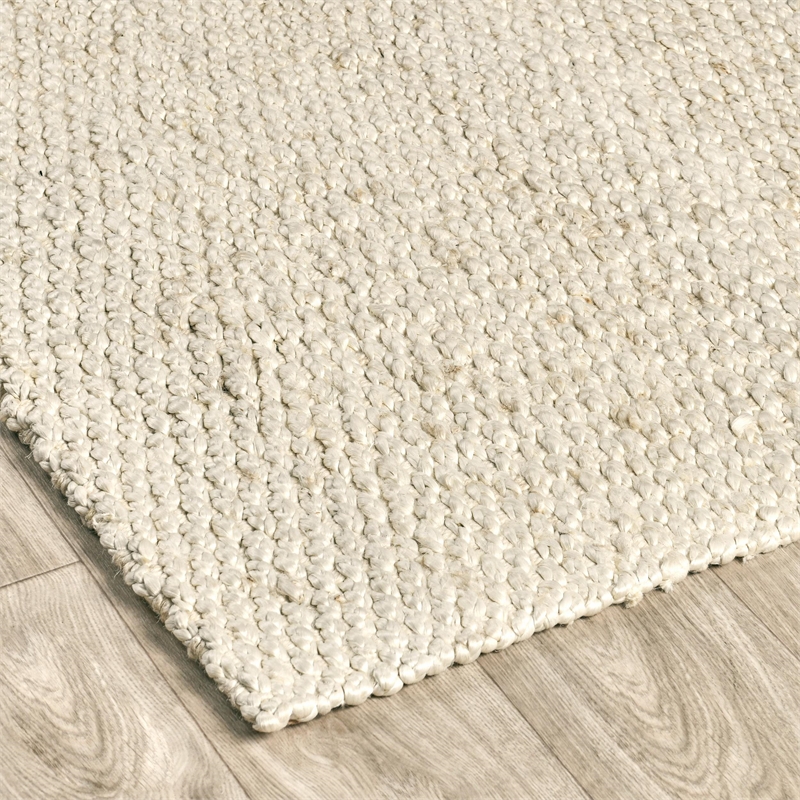 Pemberly Row 9'x12' Jute Handwoven Sustainable Ivory Accent Area Rug