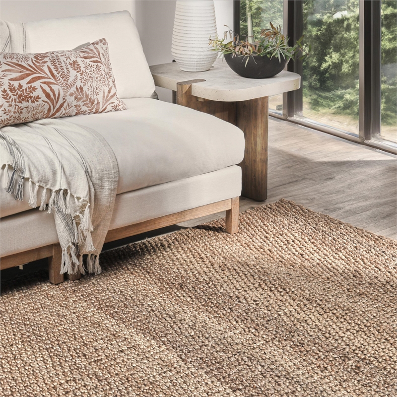 Pemberly Row 5'x8' Jute Handwoven Sustainable Beige Accent Area Rug