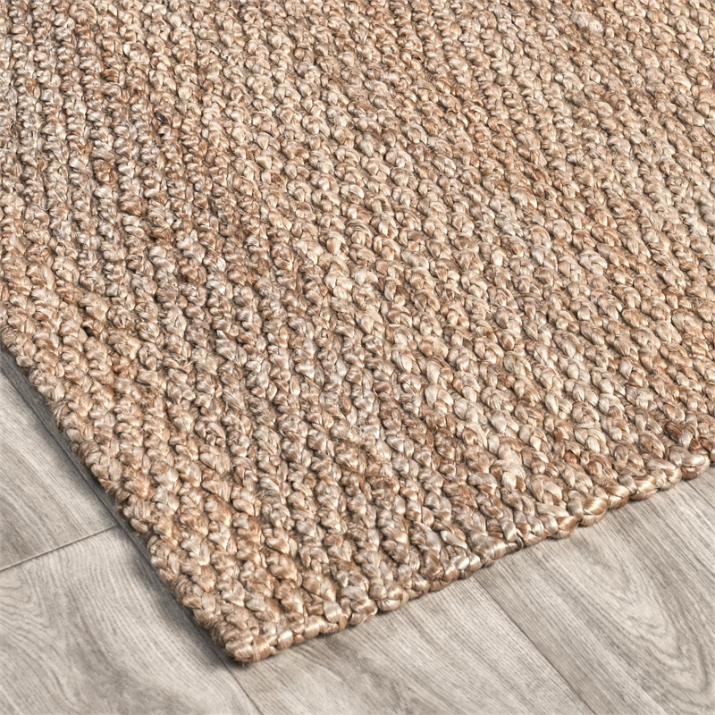 Pemberly Row 8'x10' Jute Handwoven Sustainable Beige Accent Area Rug