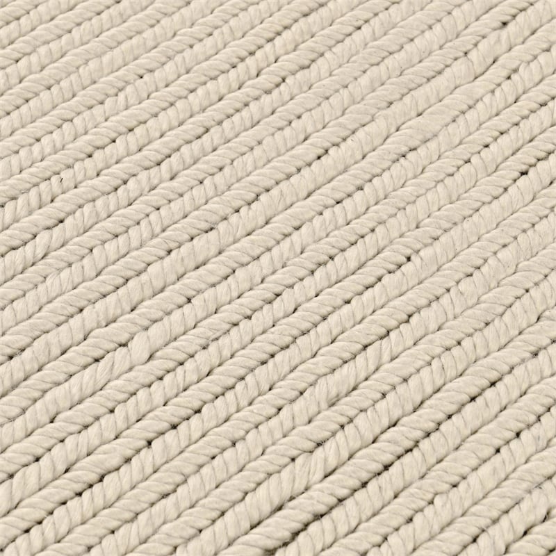 Pemberly Row 9'x12' Wool Blend Fabric Handwoven Beige Accent Area Rug