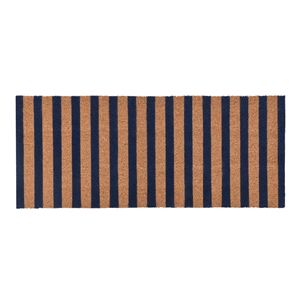 Pemberly Row Striped 24&quotx57&quot Doormat Coir Fabric Front & PVC Backing