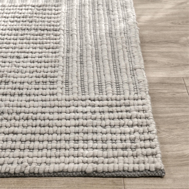 Pemberly Row 9'x12' Recycled Fabric Handwoven Sustainable Gray Accent Area Rug