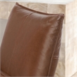Pemberly Row Transitional Top Grain Leather Recliner Arm Chair in Brown