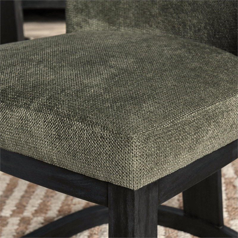 Pemberly Row Transitional Upholstered Fabric Herb Green Dining Chair