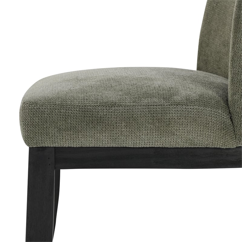 Pemberly Row Transitional Upholstered Fabric Herb Green Dining Chair