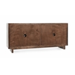 Pemberly Row 4-Door Reclaimed Pine Wood Buffet Sideboard in Cream