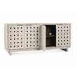 Pemberly Row 4-Door Reclaimed Pine Wood Buffet Sideboard in Cream