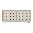 Pemberly Row 4-Door Reclaimed Pine Wood Buffet Sideboard in Cream