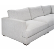 Pemberly Row 5-Piece Upholstered Fabric Sectional Sofa in Ivory