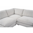 Pemberly Row 5-Piece Upholstered Fabric Sectional Sofa in Ivory