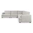 Pemberly Row 5-Piece Upholstered Fabric Sectional Sofa in Ivory