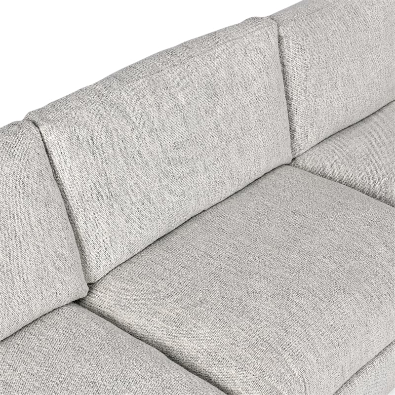 Pemberly Row 5-Piece Upholstered Fabric Sectional Sofa in Ivory