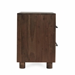 Pemberly Row Transitional 2-Drawer Acacia Wood Nightstand in Cocoa Brown