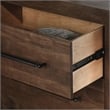 Pemberly Row Transitional 2-Drawer Acacia Wood Nightstand in Cocoa Brown