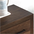 Pemberly Row Transitional 2-Drawer Acacia Wood Nightstand in Cocoa Brown