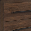 Pemberly Row Transitional 2-Drawer Acacia Wood Nightstand in Cocoa Brown