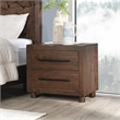 Pemberly Row Transitional 2-Drawer Acacia Wood Nightstand in Cocoa Brown